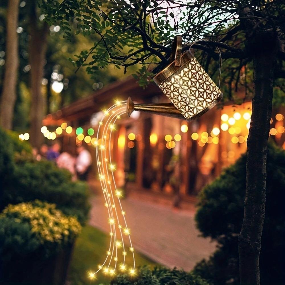 2-Pack Solar Watering Can Fairy Lights – Outdoor LED Hanging Garden Decor