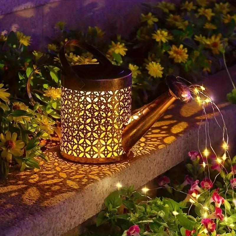 2-Pack Solar Watering Can Fairy Lights – Outdoor LED Hanging Garden Decor